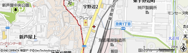 無添くら寿司 茨木宇野辺店周辺の地図