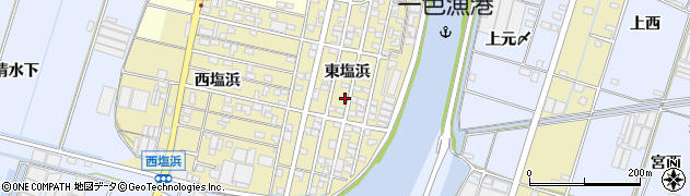 愛知県西尾市一色町一色東塩浜103周辺の地図