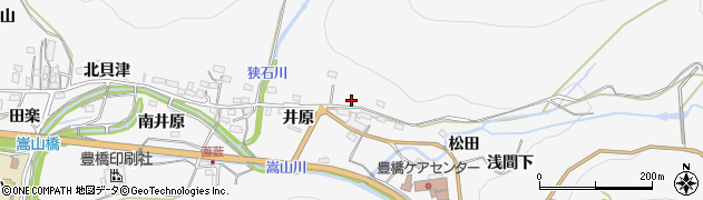 愛知県豊橋市嵩山町（井原）周辺の地図