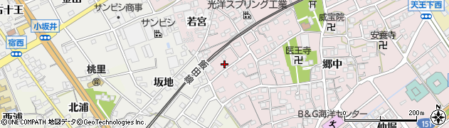 愛知県豊川市篠束町若宮112周辺の地図