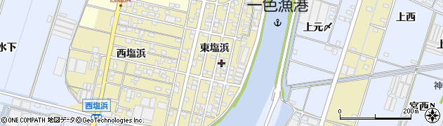 愛知県西尾市一色町一色東塩浜48周辺の地図