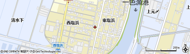 愛知県西尾市一色町一色東塩浜193周辺の地図