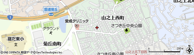 大阪府枚方市山之上西町24周辺の地図