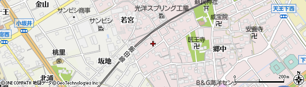 愛知県豊川市篠束町若宮108周辺の地図