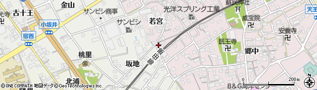 愛知県豊川市篠束町若宮18周辺の地図
