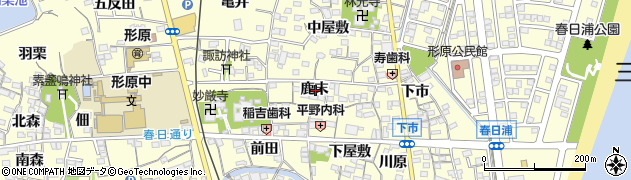 愛知県蒲郡市形原町鹿末周辺の地図