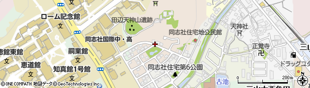 京都府京田辺市三山木天神山周辺の地図