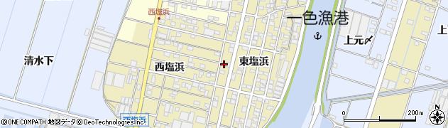 愛知県西尾市一色町一色東塩浜192周辺の地図