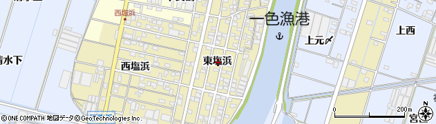 愛知県西尾市一色町一色東塩浜周辺の地図