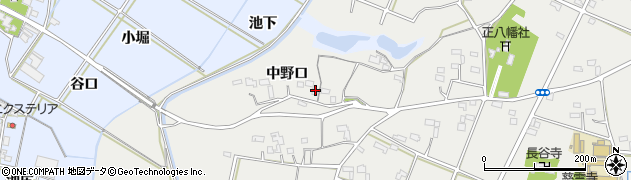 愛知県豊橋市石巻本町（中野口）周辺の地図
