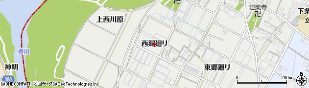 愛知県豊橋市下条西町（西郷廻リ）周辺の地図
