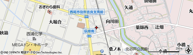愛知県西尾市吉良町荻原桐杭62周辺の地図
