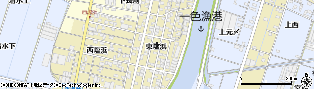愛知県西尾市一色町一色東塩浜95周辺の地図