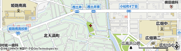 汐入川公園周辺の地図