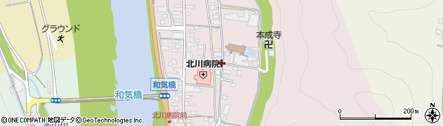 北川病院周辺の地図