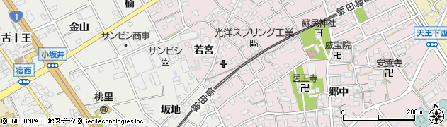 愛知県豊川市篠束町若宮22周辺の地図
