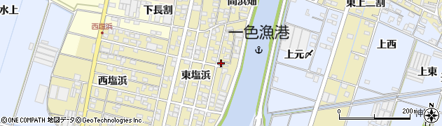 愛知県西尾市一色町一色東塩浜13周辺の地図