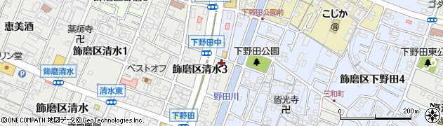 岡村ゼミナール　新飾磨校周辺の地図