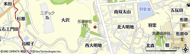 愛知県蒲郡市形原町八ケ峰周辺の地図