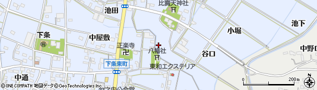 愛知県豊橋市下条東町北ケ谷周辺の地図