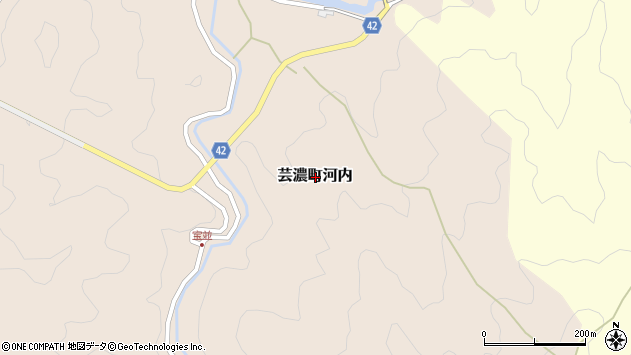〒514-2207 三重県津市芸濃町河内の地図