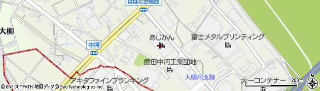 株式会社あじかん　静岡工場周辺の地図