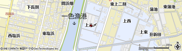 愛知県西尾市一色町藤江上元〆周辺の地図
