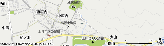 京都府綴喜郡井手町井手東垣内周辺の地図