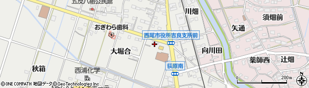 愛知県西尾市吉良町荻原桐杭3周辺の地図