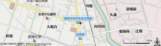 愛知県西尾市吉良町荻原桐杭54周辺の地図