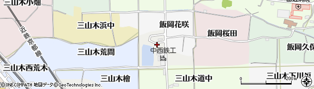 京都府京田辺市三山木荒馬周辺の地図