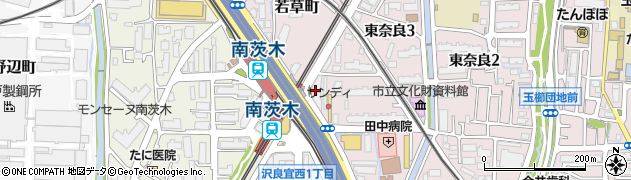 茨木市立駐輪場南茨木駅北自転車駐車場周辺の地図