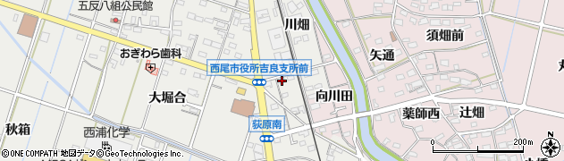 愛知県西尾市吉良町荻原桐杭55周辺の地図