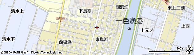 愛知県西尾市一色町一色東塩浜150周辺の地図