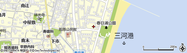 愛知県蒲郡市形原町春日浦11周辺の地図
