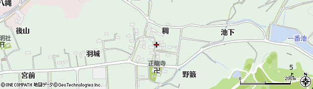愛知県西尾市吉良町小山田（稠）周辺の地図