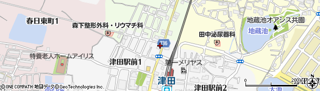 枚方信用金庫津田支店周辺の地図