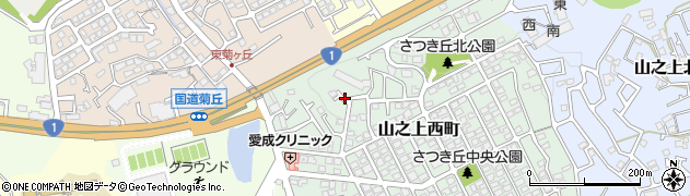 大阪府枚方市山之上西町35周辺の地図