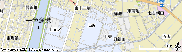 愛知県西尾市一色町藤江（上西）周辺の地図