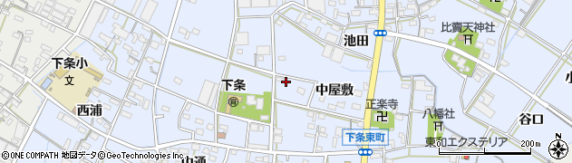 愛知県豊橋市下条東町周辺の地図