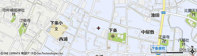 愛知県豊橋市下条東町（古城）周辺の地図