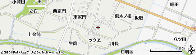 愛知県豊橋市石巻本町西木ノ根周辺の地図