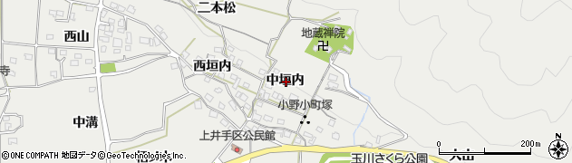 京都府綴喜郡井手町井手中垣内周辺の地図
