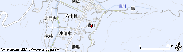 愛知県西尾市西幡豆町（轟口）周辺の地図