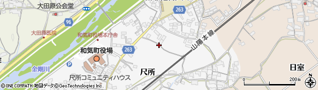 岡山県和気郡和気町尺所周辺の地図