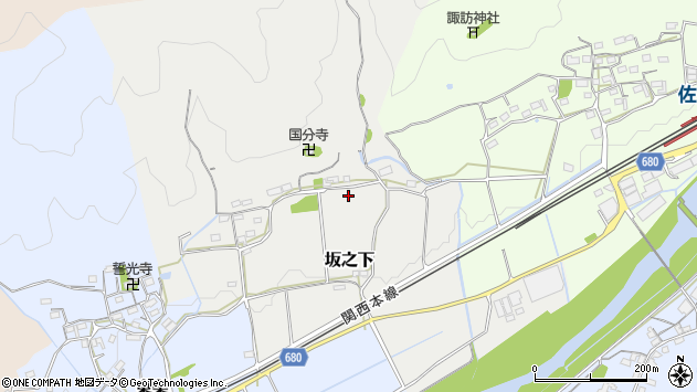 〒518-0012 三重県伊賀市坂之下の地図