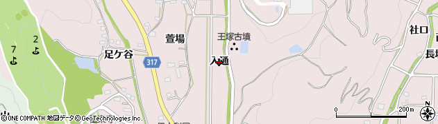 愛知県西尾市鳥羽町（入通）周辺の地図
