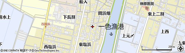 愛知県西尾市一色町一色東塩浜71周辺の地図