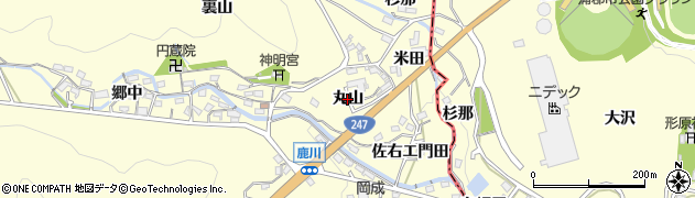 愛知県西尾市東幡豆町（丸山）周辺の地図