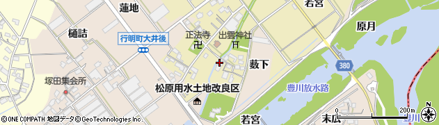 中部地方整備局豊橋河川事務所　古川排水機場周辺の地図